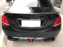 Charger l&#39;image dans la galerie, Rear Diffuser w/ LED + Black Exhaust Tips For Mercedes W205 C63 C63S AMG 2015-2021