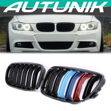 Laden Sie das Bild in den Galerie-Viewer, Autunik M-Color Front Kidney Grill for BMW E90 E91 4DR Sedan LCI 2009-2011