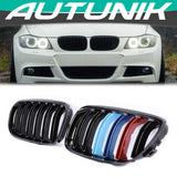 Autunik M-Color Front Kidney Grill for BMW E90 E91 4DR Sedan LCI 2009-2011