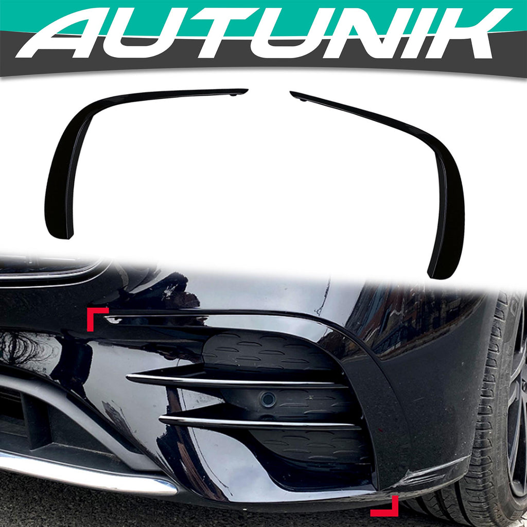 Autunik Black Front Canards Splitter for Benz E Class W213 S213 C238 A238 AMG Line 2021-2023