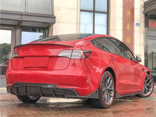 Laden Sie das Bild in den Galerie-Viewer, Autunik Fits 2017-2022 Tesla Model 3 Rear Diffuser Aprons Side Canards Carbon Fiber Look di140