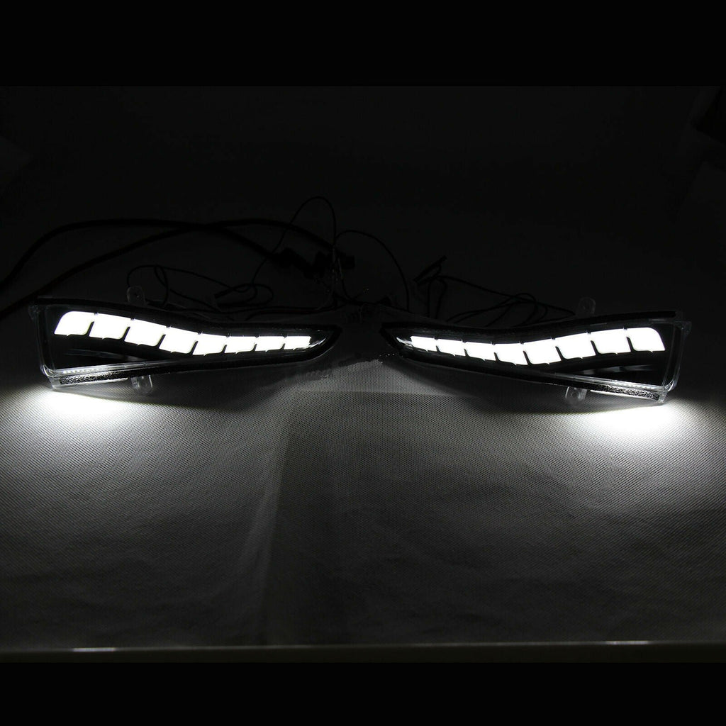 Autunik For 2014-2022 Infiniti Q50/Q60 Smoke Sequential LED Turn Signal LED Dynamic Lights