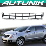 Autunik Front Bumper Grille Chrome & Black Lower Grill End for 2010-2012 Cadillac SRX