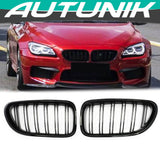 M6 Style Gloss Black Front Kidney Grille for BMW 6 Series F06 F12 F13 2012-2017