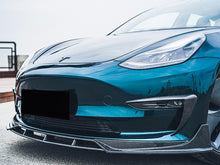Load image into Gallery viewer, Carbon Fiber Look Front Bumper Lip Splitter For Tesla Model 3 2017-2023 di142