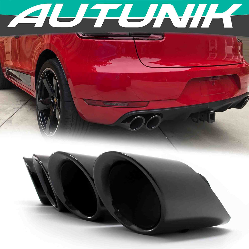 Autunik For 2014-2022 Porsche Macan S 3.0L engine GTS-Look Sport Exhaust Tips Tailpipe et146