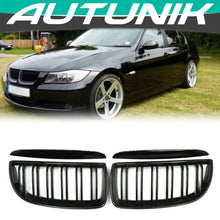 Load image into Gallery viewer, M Performance Black Front Kidney Grille For BMW 3-Series E90 E91 Sedan 2005-2008