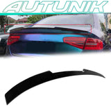 Autunik Glossy Black Rear Trunk Spoiler Wing For Audi A4 B8 Sedan 2009-2012