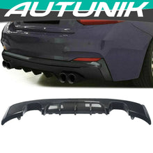 Cargar imagen en el visor de la galería, Autunik Carbon Fiber Look Rear Diffuser For BMW F22 Coupe M240i 2014-2018 M Sport Bumper