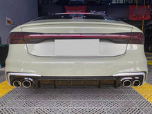 Cargar imagen en el visor de la galería, S7 Look Rear Diffuser w/ Silver Exhaust Tips For Audi C8 A7 S-line S7 2019-2023 di155