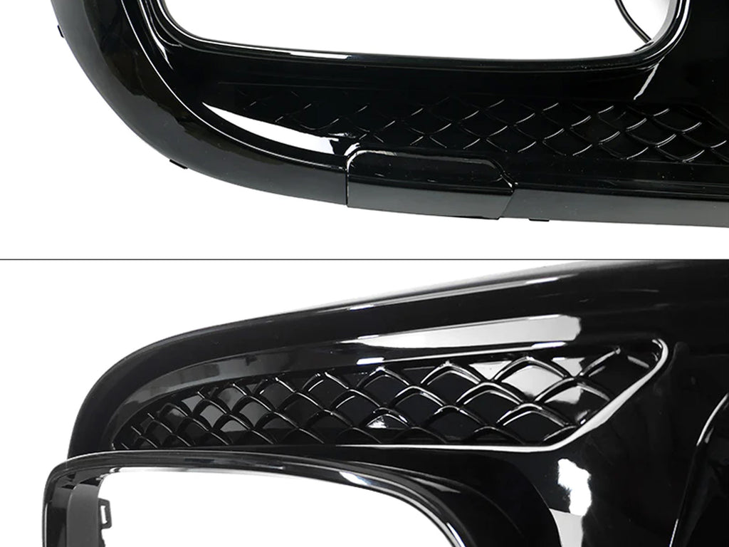 Rear Diffuser w/ LED + Black Exhaust Tips For Mercedes W205 C63 C63S AMG 2015-2021
