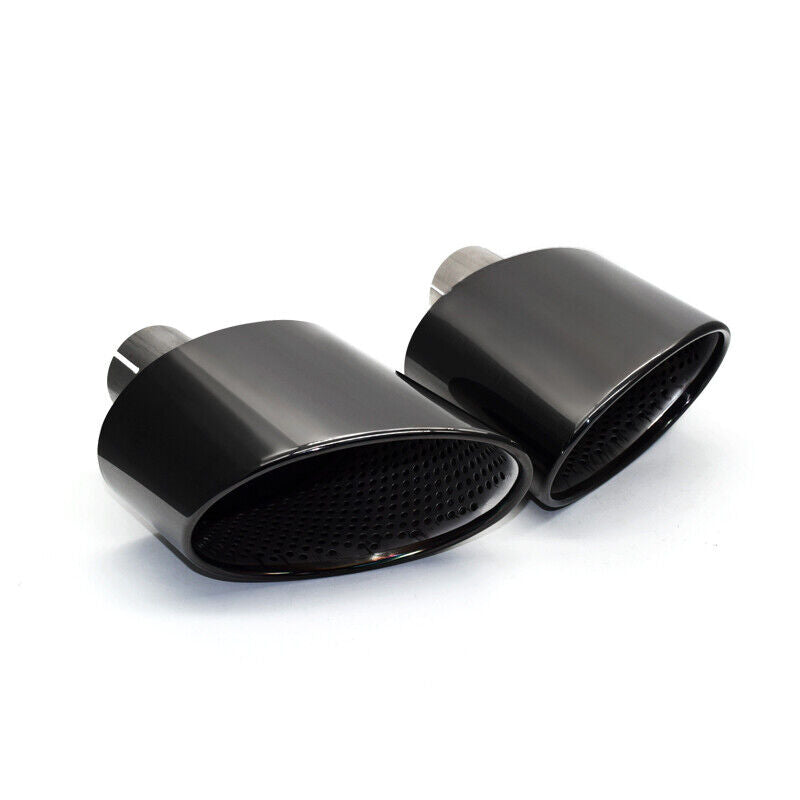 Autunik Silver Car Exhaust Pipe Tip Tail Muffler For Audi A4 A5 A6 A7 Up To RS4 RS5 RS6 RS7