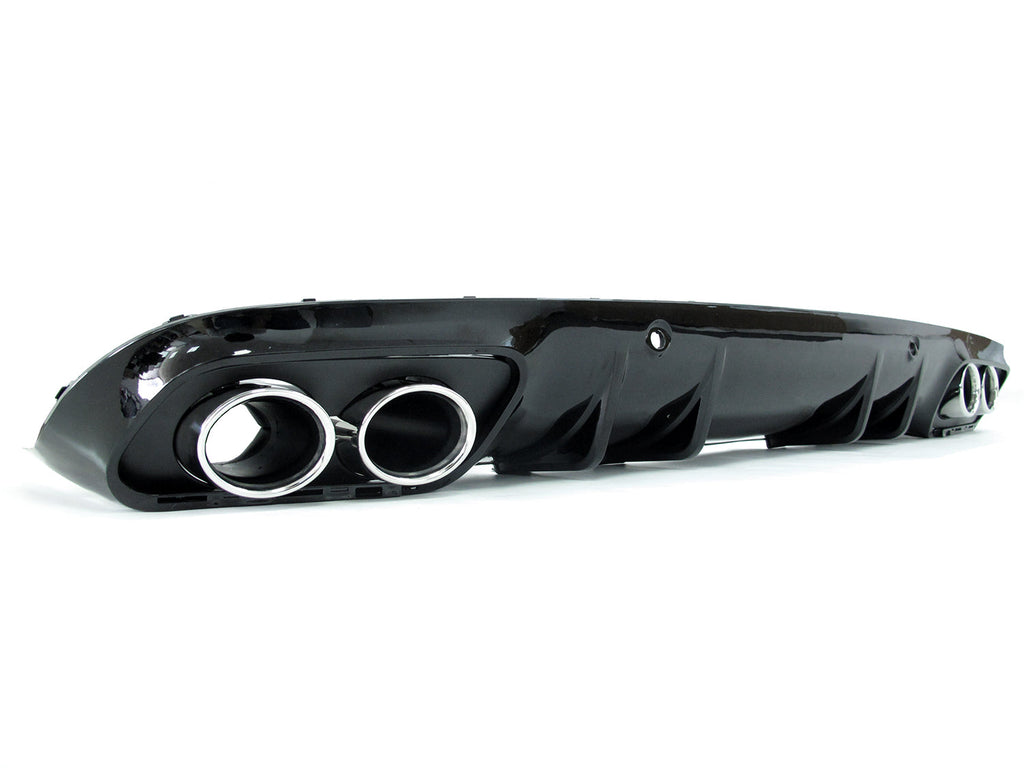 C43 Black Rear diffuser+Chrome Exhaust Tips For Mercedes Benz C-class C205 A205 Coupe AMG Line 2015-2020 di29