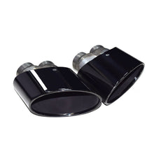 Charger l&#39;image dans la galerie, Autunik Black Double Inner Exhaust Pipe Tip Tail Muffler Steel For Audi RS3 RS4 RS5 RS6