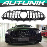 Autunik 2019-2022 For Mercedes Benz CLS C257 W257 Gloss Black GTR Front Grille Grill