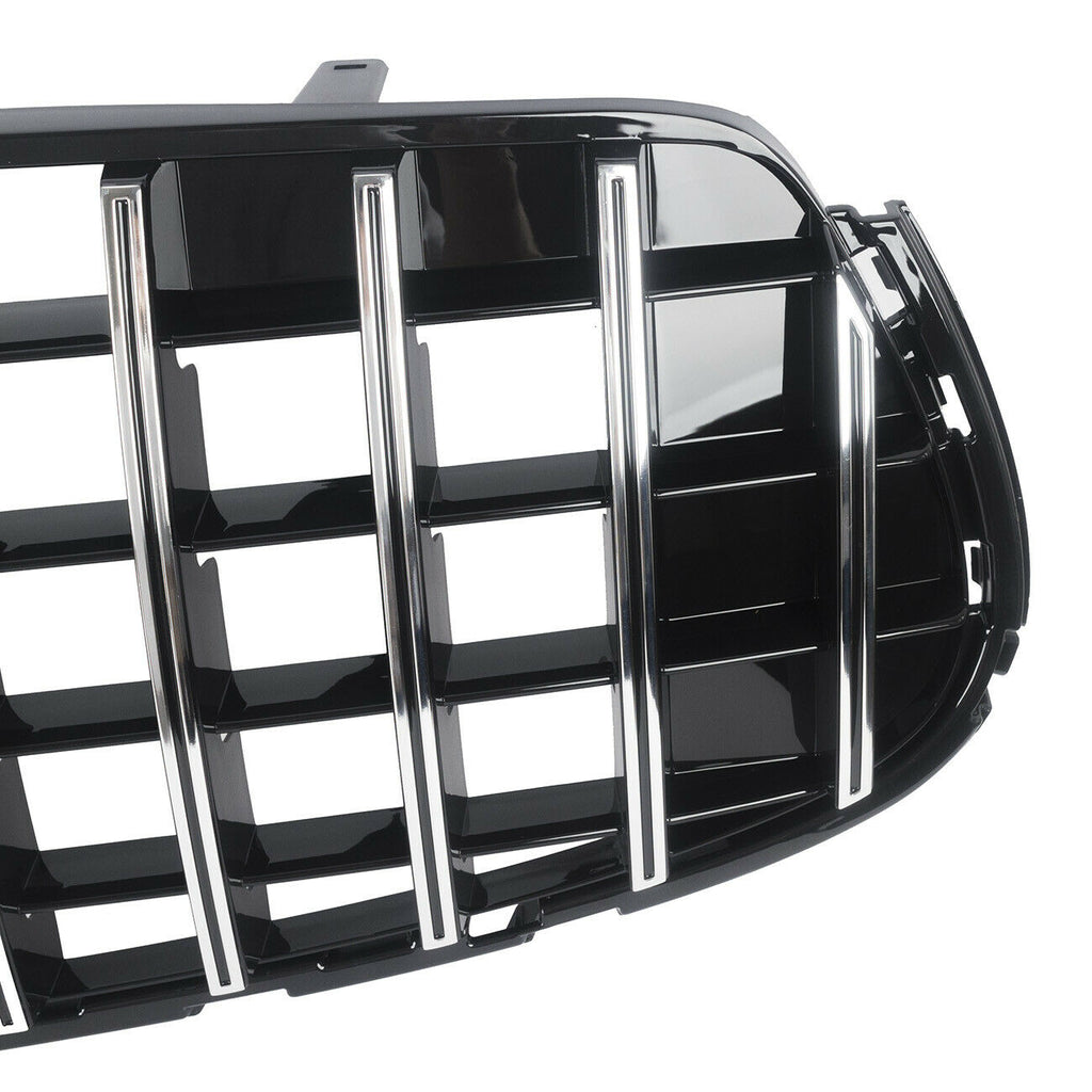 Autunik GR Grille Front Bumper Grill For Mercedes-Benz X253 W253 GLC300 GLC45 2020-2022 - Chrome/Black