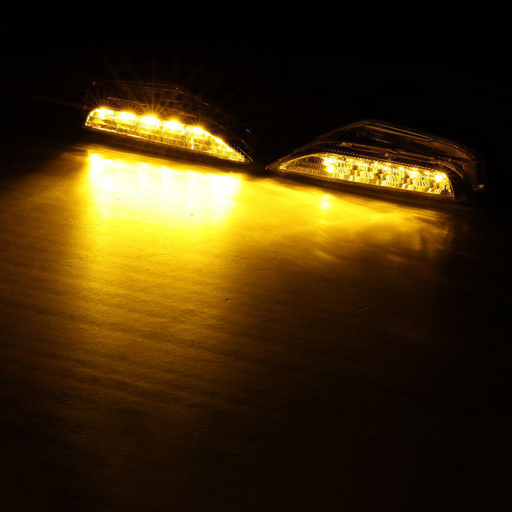 Autunik For 2014-2021 Infiniti Q50 Q50S Sport Fog Turn Signal Lights Sequential LED Lamp