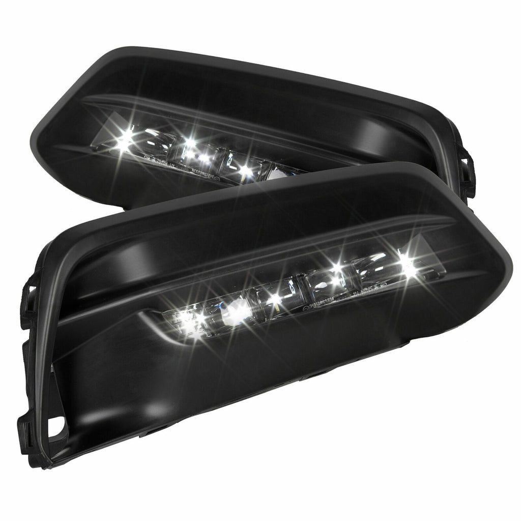 Autunik LED DRL Fog Lights Lamps Bezels For 2018-2020 Honda Accord Sedan