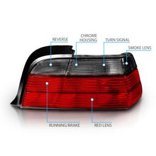 Charger l&#39;image dans la galerie, Autunik Red Smoke Rear Tail Lights Taillights Pair For BMW 3Ser E36 M3 2-Door Coupe 1992-1999