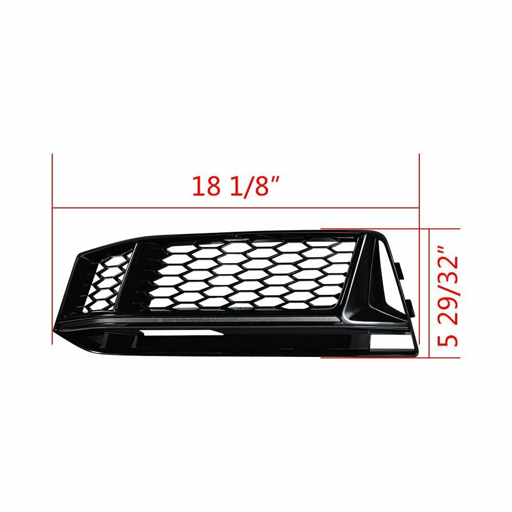 RS5 Style Front Fog Light Grill Cover for Audi A4 B9 Sline S4 Sport 2017-2018