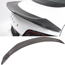 Charger l&#39;image dans la galerie, Autunik V Style Carbon Fiber Rear Trunk Lid Spoiler Wing For Tesla Model 3 2017-2022