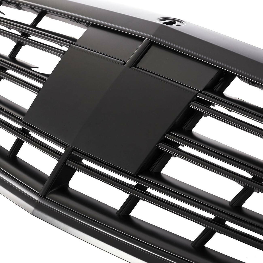 Autunik For 2014-2020 Mercedes S-Class W222 Sedan Matte Black Front Grille Bumper Grill w/ Night Vision Cutout