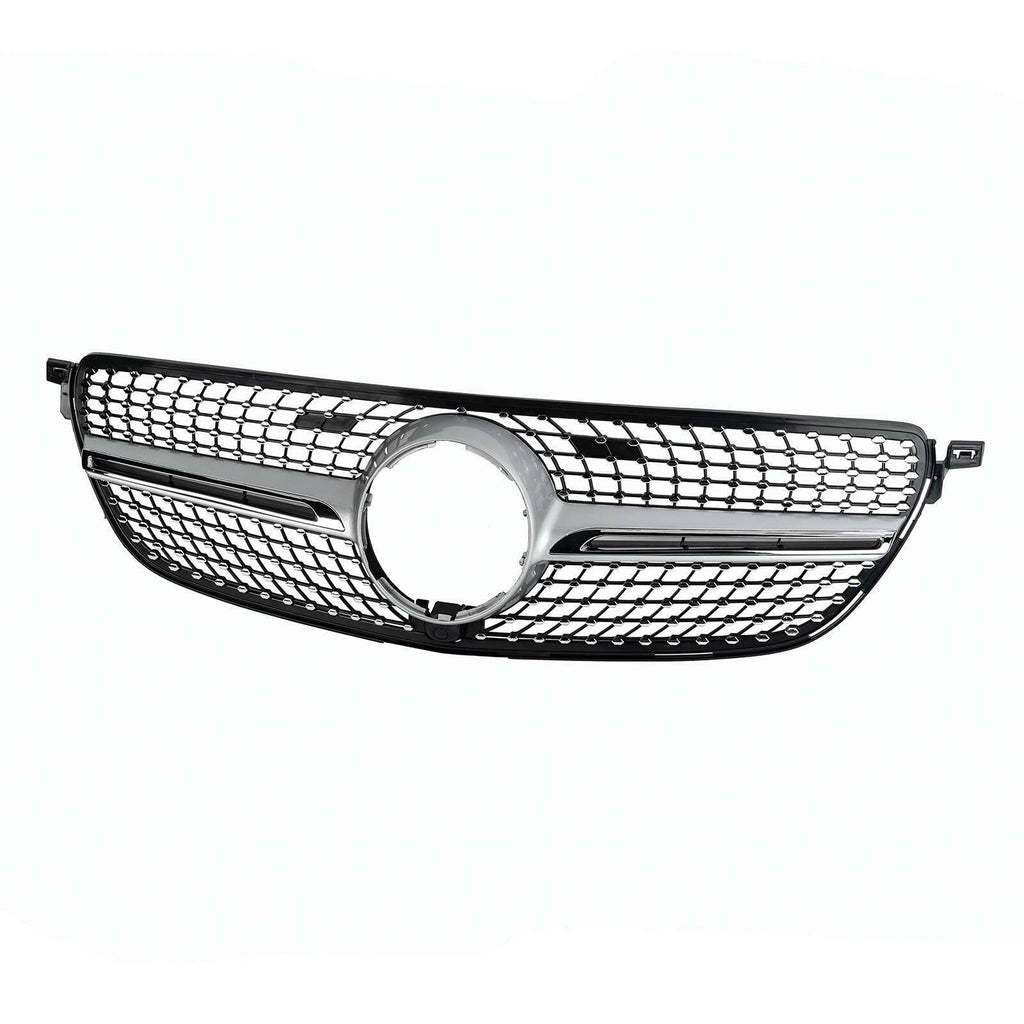 Autunik For 2016-2019 Mercedes W166 GLE SUV Chrome Diamond Front Grille Grill