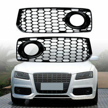 Laden Sie das Bild in den Galerie-Viewer, Autunik Black Front Fog Light Covers Lower Grille for Audi S5 B8 A5 S-Line 2008-2012