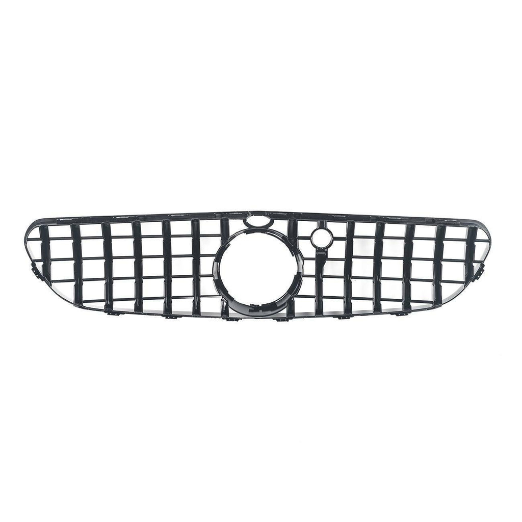 Autunik For 2015-2017 Mercedes W217 Coupe S63 AMG Silver/Black GT Front Grille Grill with Camera