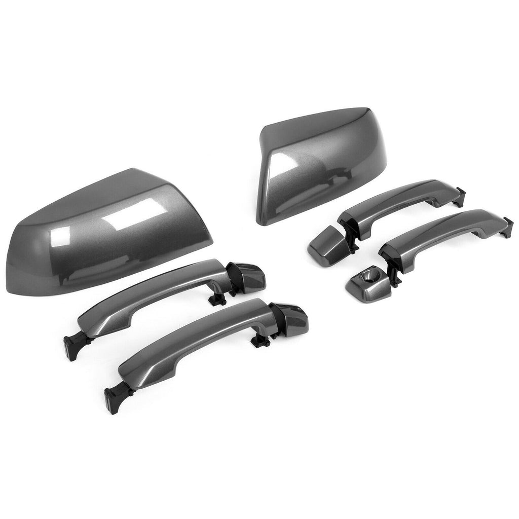 Gray Mirror Cover & Door Handle Kit For Toyota Tundra Sequoia 2011-2019