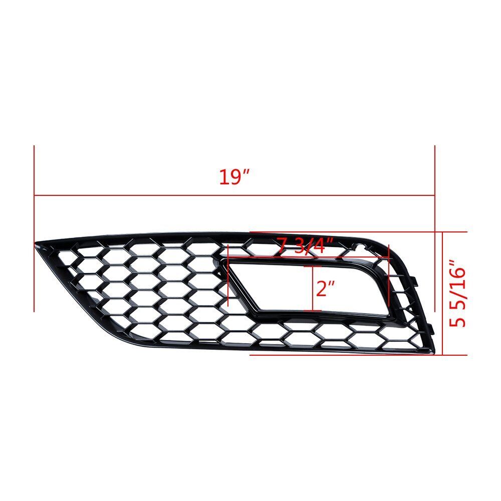 Front Fog Light Cover Lower Grille For Audi A4 B8.5 Non-Sline 2013-2016