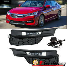 Load image into Gallery viewer, Autunik Fit 2016 2017 Honda Accord Sedan 4Dr Front Bumper LED Fog Light Lamp+Wiring Pair