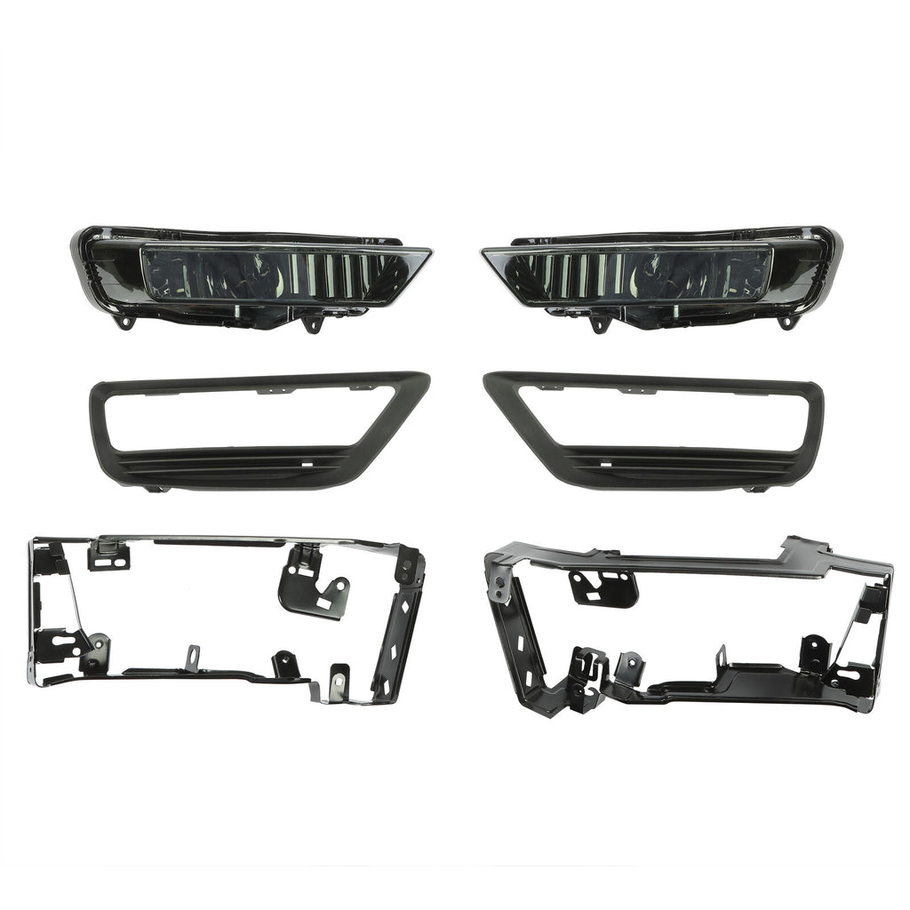 Autunik For 13-15 Honda Accord Sedan Smoked Lens Fog Light Cover W/ switch Light Bulb