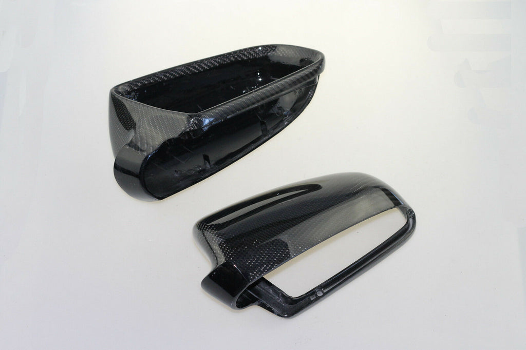 Autunik Real Carbon Fiber Side Mirror Cover Caps Pair For AUDI A4 S4 B6 B7 2002-2007 A6 S6 2006 2007