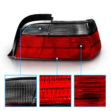 Charger l&#39;image dans la galerie, Autunik Red Smoke Rear Tail Lights Taillights Pair For BMW 3Ser E36 M3 2-Door Coupe 1992-1999