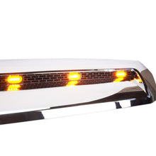 Cargar imagen en el visor de la galería, Chrome Front Hood Bulge Scoop Upper Grille w/ Light Bar For Toyota Tundra 2014-2021