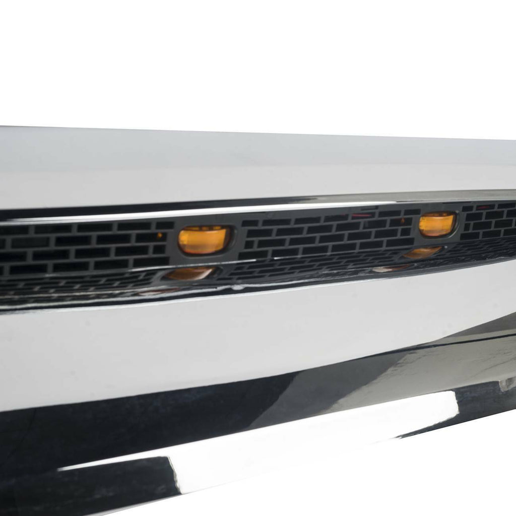 Chrome Front Hood Bulge Scoop Upper Grille w/ Light Bar For Toyota Tundra 2014-2021