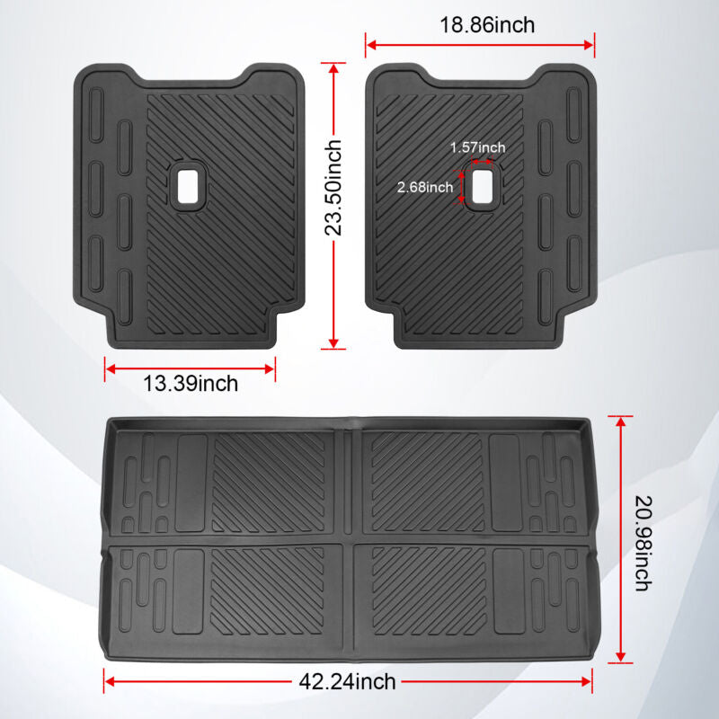 Auto Rear Cargo Liner TPE Trunk Mats For Ford Bronco 2Door 2021-2023