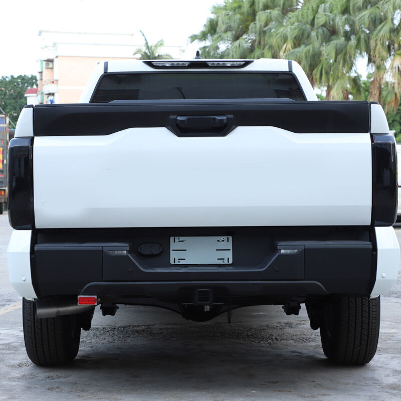 Autunik For Toyota Tundra 2022-2023 Smoke Rear Tail Lights Shell Cover Trim