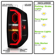 Charger l&#39;image dans la galerie, Autunik Black LED Tube Tail Lights For 2014-2021 Toyota Tundra Brake Lamps Pair