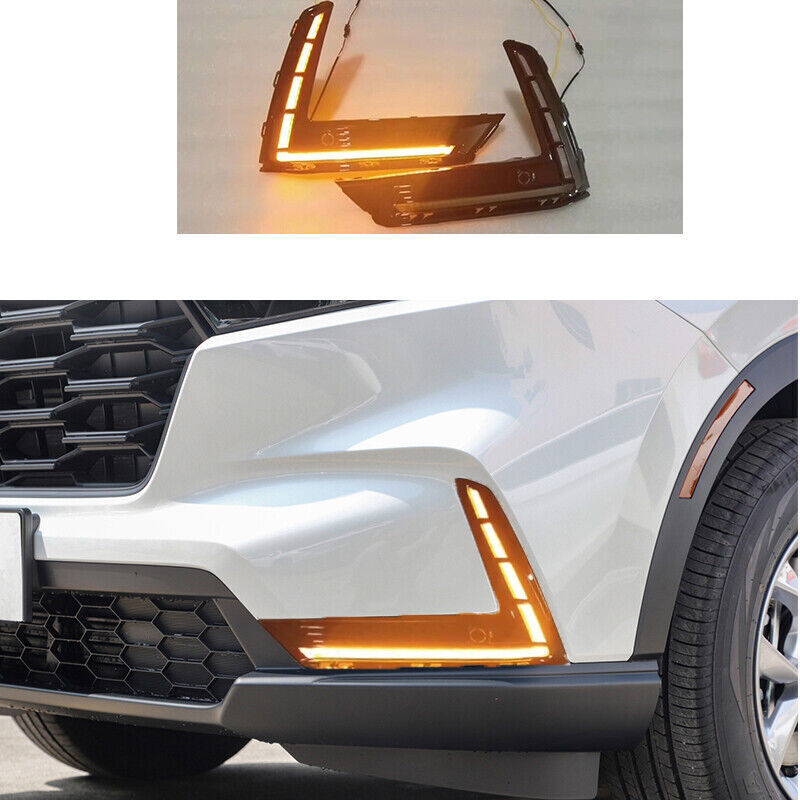 2PCS LED DRL Fog Lamp Daytime Running Light Turn Signal For Honda CR-V CRV 2023-2024