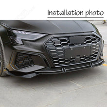 Charger l&#39;image dans la galerie, 3PCS Front Bumper Lip Splitters For Audi A3 Sedan 2022-2024