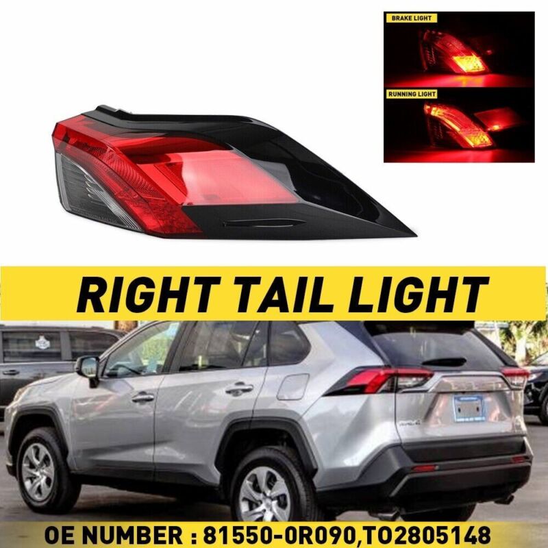 Tail Light Rear Lamp Passenger Side Fit for 2019-2021 Toyota RAV4