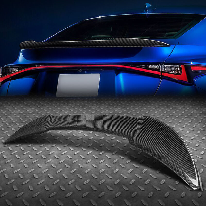 Autunik Carbon Fiber Rear Trunk Spoiler Wing fits Lexus IS Sedan IS300 IS350 IS500 2021-2023