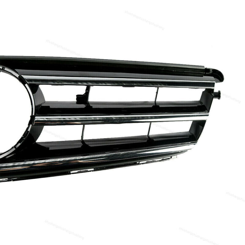 Autunik For 2008-2014 Mercedes C-Class W204 Front Grill Grille Bumper Radiator Chrome/Black