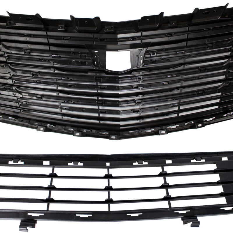 Front Bumper Upper Grill & Lower Grille For Cadillac XT5 2016-2019