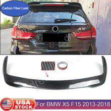 Cargar imagen en el visor de la galería, Autunik For 2014-2018 BMW X5 F15 Carbon Fiber Look Rear Window Roof Spoiler MP Style