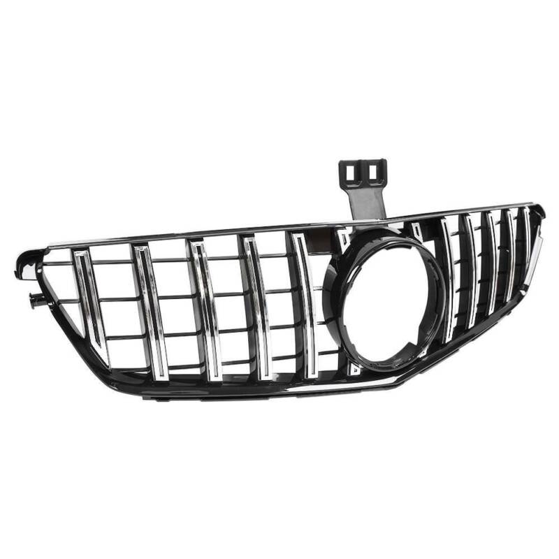 Chrome +Black GTR Style Front Grille Grill For 2008-2013 Mercedes Benz W204 C250 C300 C350