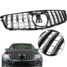 Load image into Gallery viewer, Chrome +Black GTR Style Front Grille Grill For 2008-2013 Mercedes Benz W204 C250 C300 C350