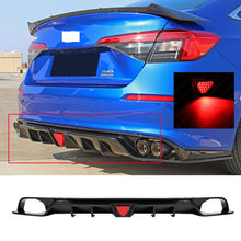 Load image into Gallery viewer, Autunik Glossy Black Rear Diffuser w/ LED Light fits Honda Civic Sedan 2022 2023